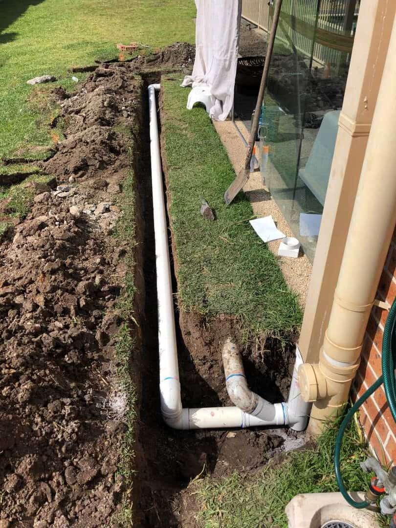 a pipe in the ground