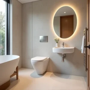 toilet bathroom in a home